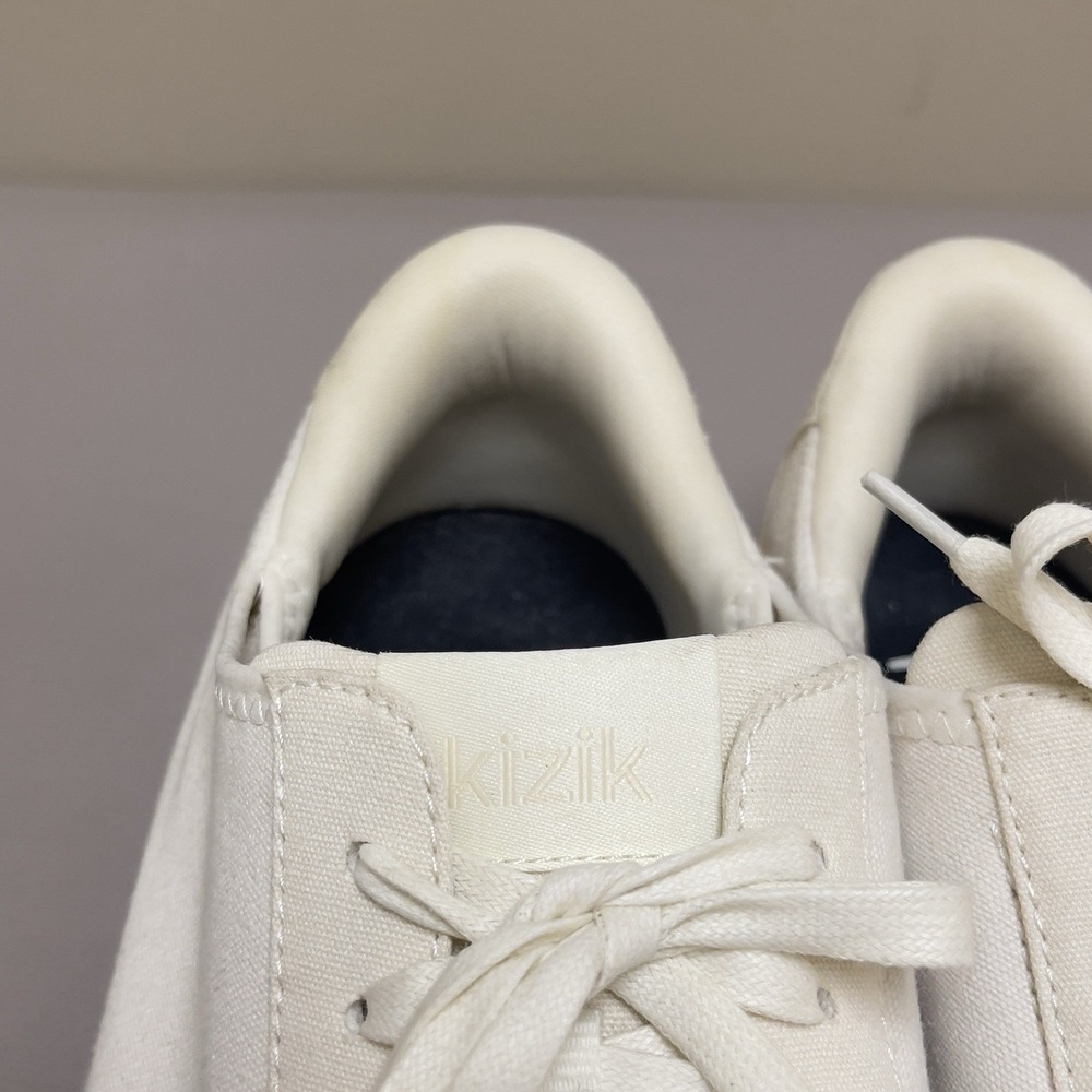 Kizik Irving Shoes Men 11.5 Wide Beige Canvas Hands Free Lace Up Walking Sneaker - Picture 14 of 14